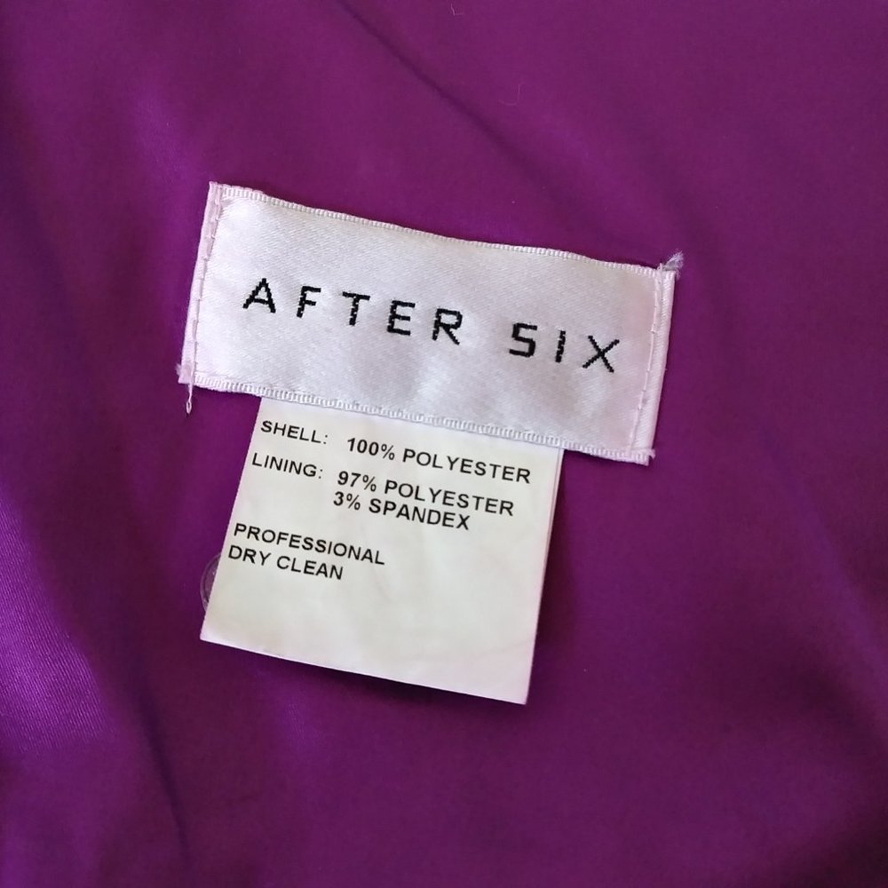 After Six Formal Bridesmaid Dress Persian Plum Size 2 - Picture 10 of 11
